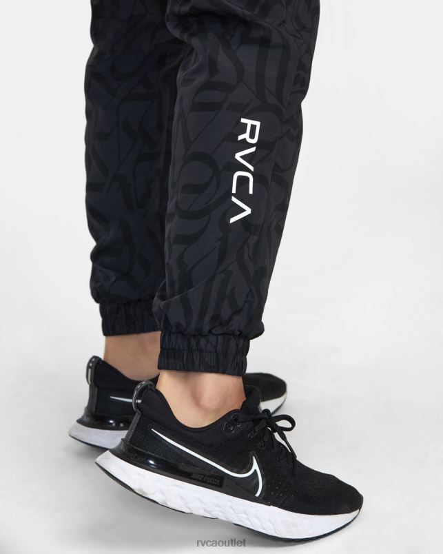 Clothing V84B1411 black RVCA Women Thug Rose Track Technical Joggers