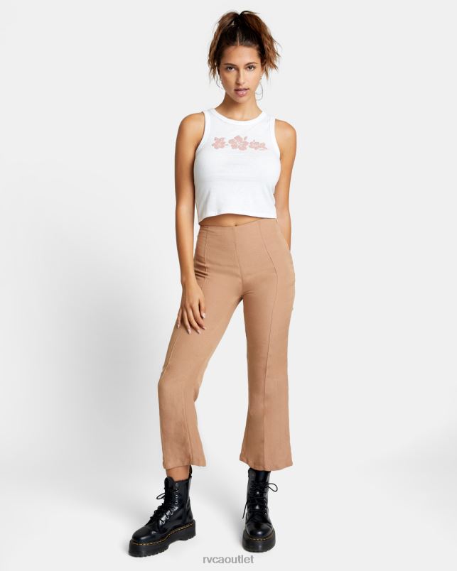 Clothing V84B1508 wood RVCA Women Drip High-Waisted Pants