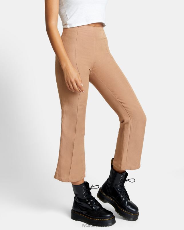 Clothing V84B1508 wood RVCA Women Drip High-Waisted Pants