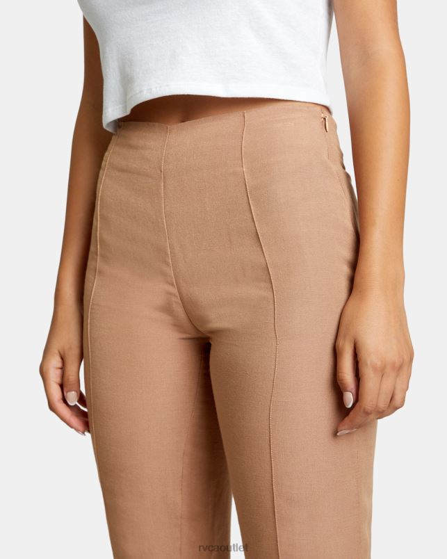 Clothing V84B1508 wood RVCA Women Drip High-Waisted Pants