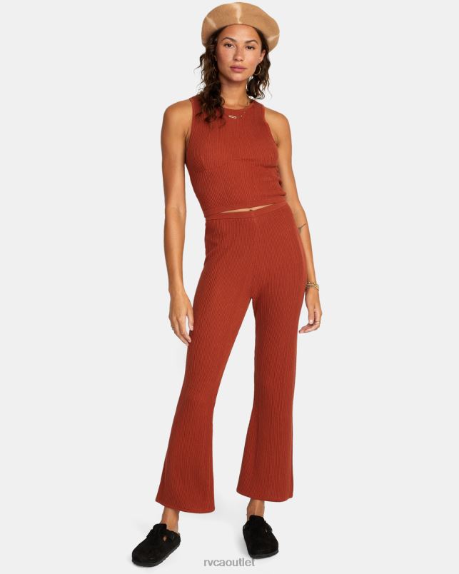 Clothing V84B1563 arabian spice RVCA Women Swerve Flared Pants