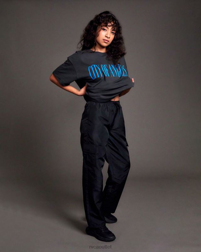 Clothing V84B1577 black RVCA Women Swish Cargo Track Pants