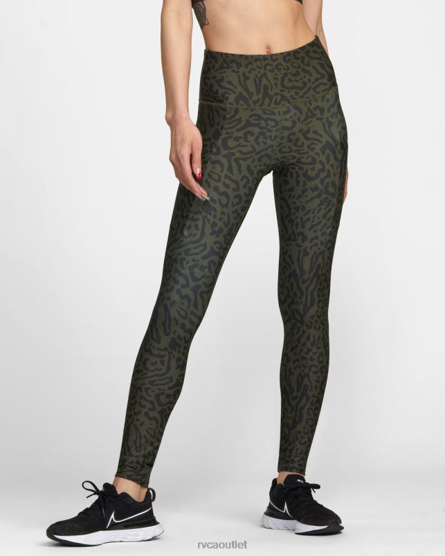 Clothing V84B1579 animal olive RVCA Women VA Sport Pocket Technical Leggings