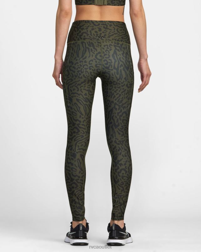 Clothing V84B1579 animal olive RVCA Women VA Sport Pocket Technical Leggings