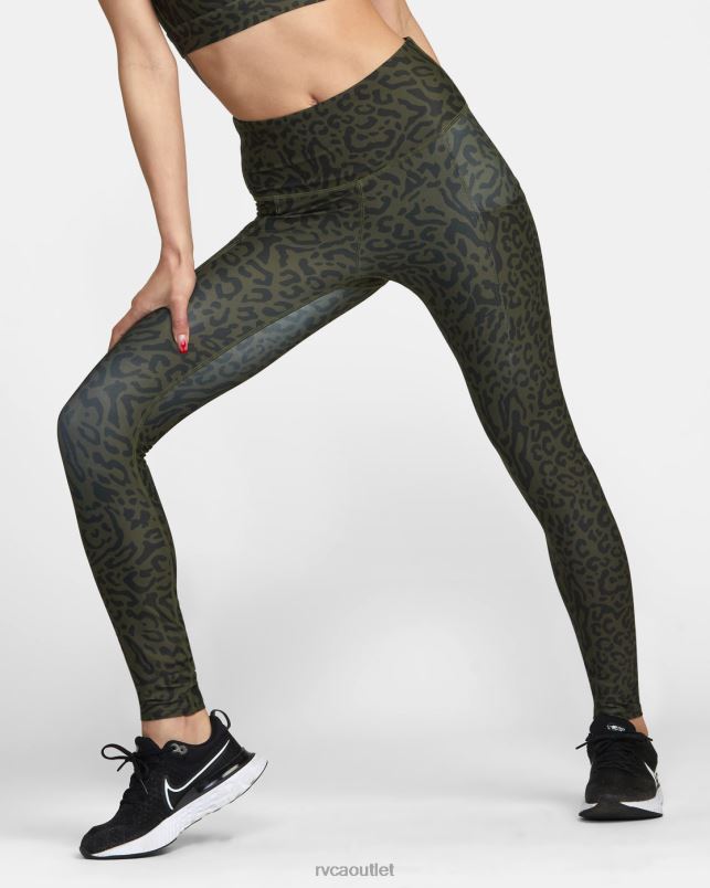 Clothing V84B1579 animal olive RVCA Women VA Sport Pocket Technical Leggings
