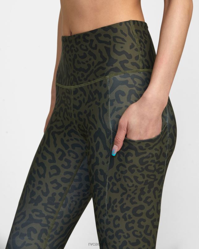 Clothing V84B1579 animal olive RVCA Women VA Sport Pocket Technical Leggings