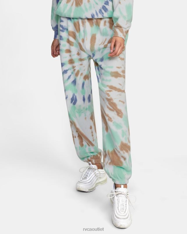 Clothing V84B1664 mint RVCA Women All The Way Tie-Dye Sweatpants