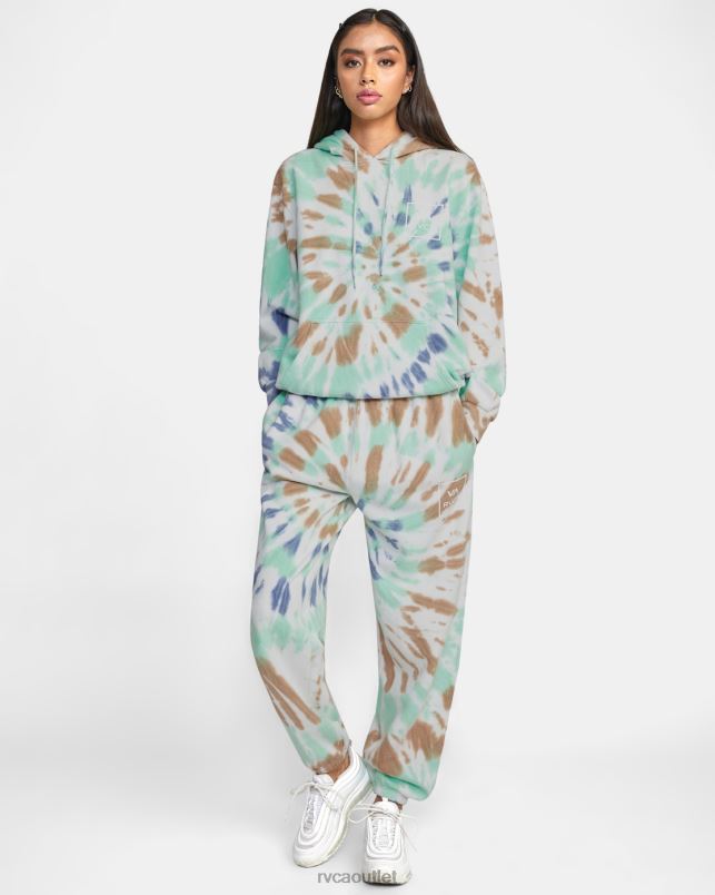 Clothing V84B1664 mint RVCA Women All The Way Tie-Dye Sweatpants