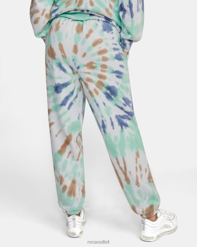 Clothing V84B1664 mint RVCA Women All The Way Tie-Dye Sweatpants