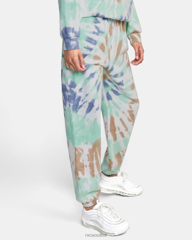 Clothing V84B1664 mint RVCA Women All The Way Tie-Dye Sweatpants