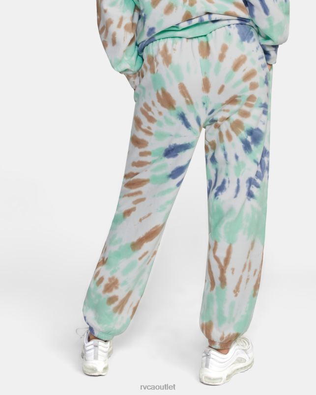 Clothing V84B1664 mint RVCA Women All The Way Tie-Dye Sweatpants