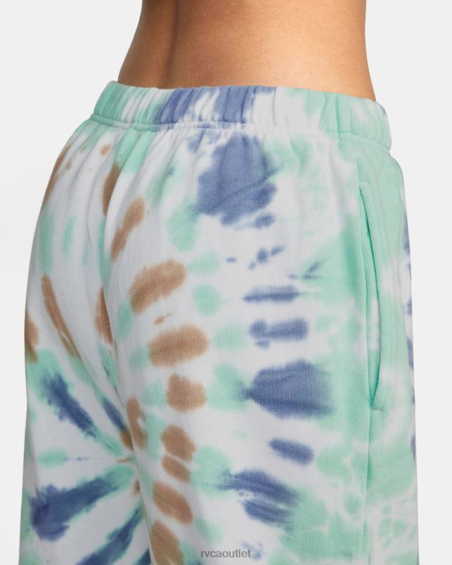 Clothing V84B1664 mint RVCA Women All The Way Tie-Dye Sweatpants