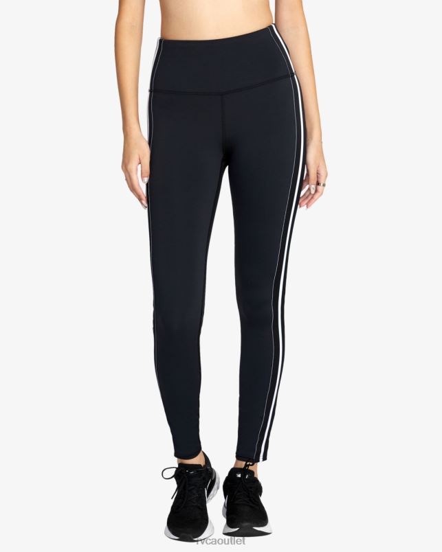 Clothing V84B1675 black RVCA Women Elastic Side Workout Leggings
