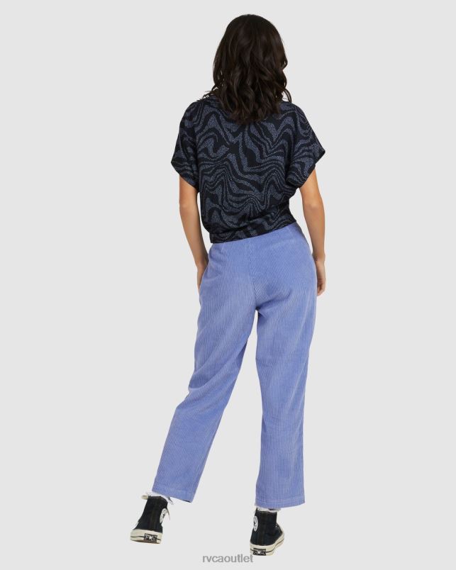 Clothing V84B1686 grey purple RVCA Women Plushed Cord Pants