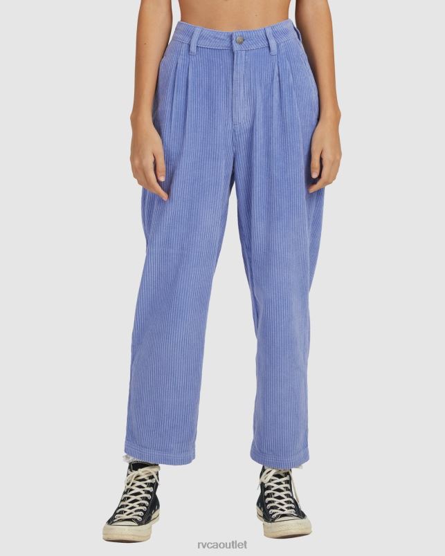 Clothing V84B1686 grey purple RVCA Women Plushed Cord Pants