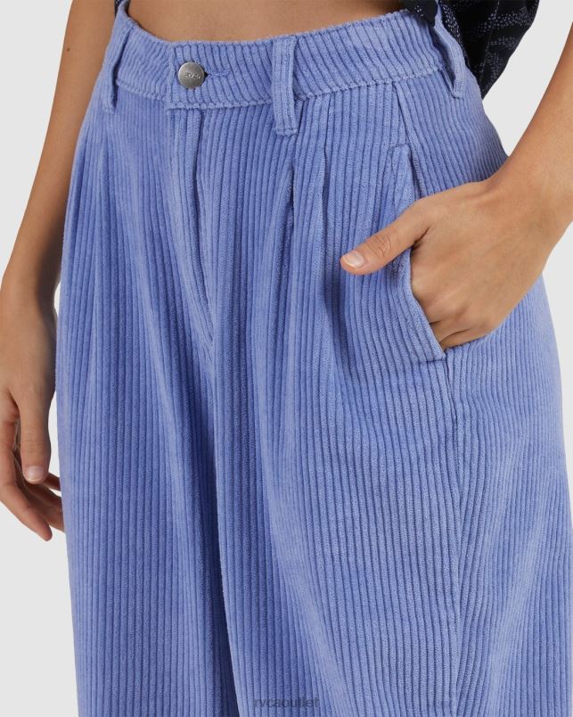 Clothing V84B1686 grey purple RVCA Women Plushed Cord Pants