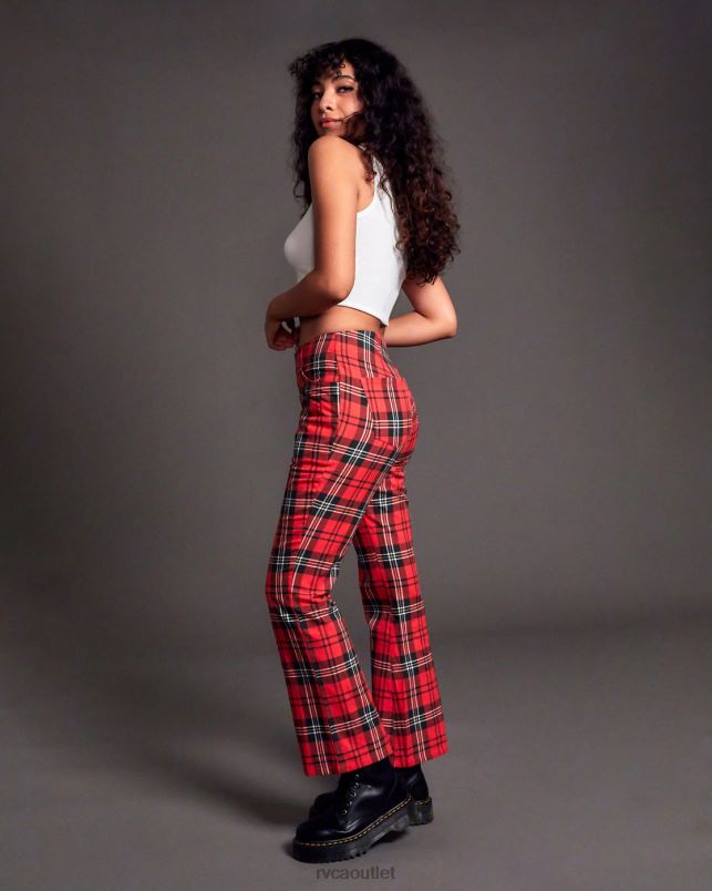Clothing V84B1688 chrysanthemum RVCA Women Ramone Woven Plaid Pants