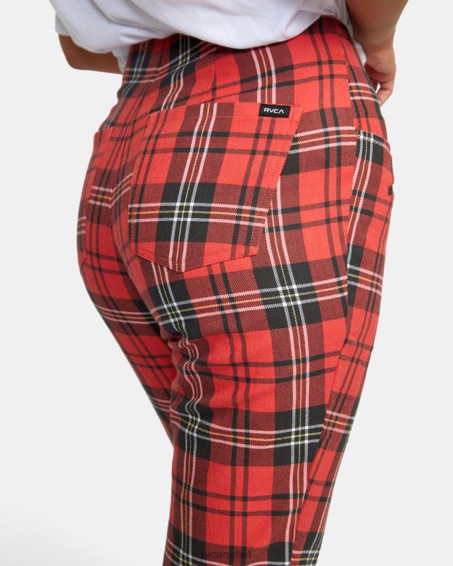 Clothing V84B1688 chrysanthemum RVCA Women Ramone Woven Plaid Pants