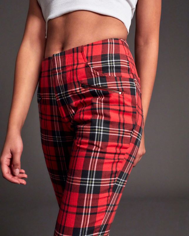 Clothing V84B1688 chrysanthemum RVCA Women Ramone Woven Plaid Pants