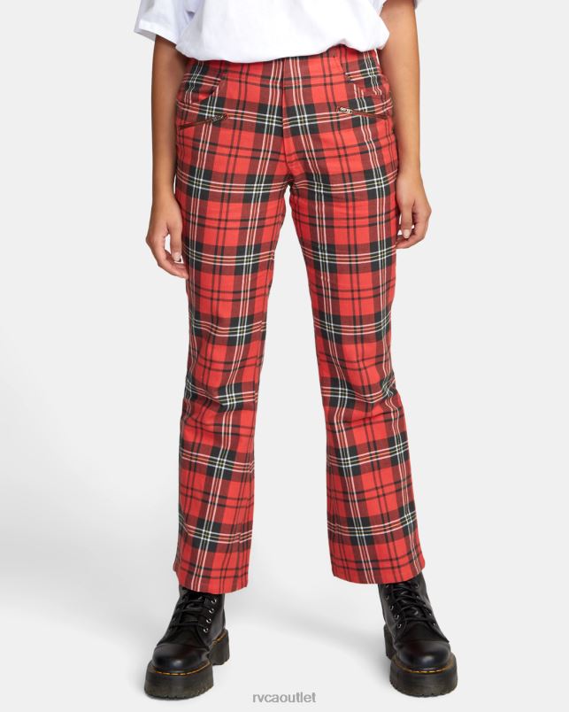 Clothing V84B1688 chrysanthemum RVCA Women Ramone Woven Plaid Pants