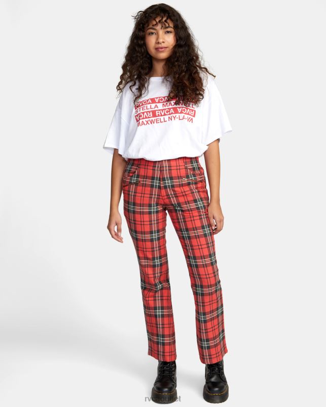 Clothing V84B1688 chrysanthemum RVCA Women Ramone Woven Plaid Pants