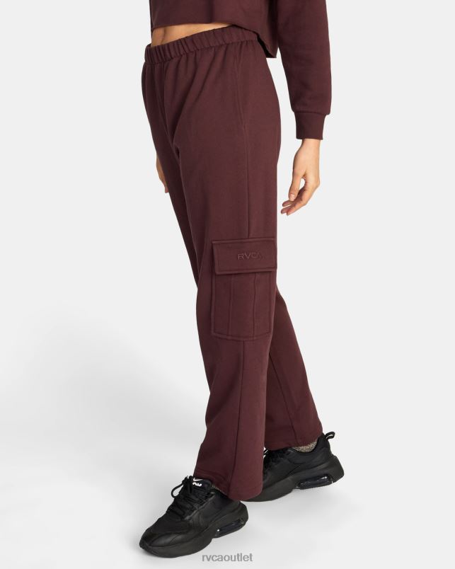 Clothing V84B1689 espresso RVCA Women Test Drive Cargo Sweatpants