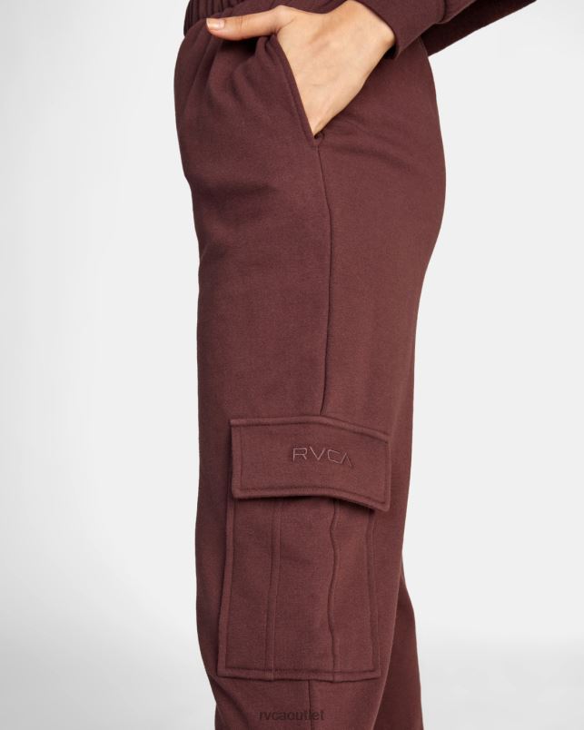 Clothing V84B1689 espresso RVCA Women Test Drive Cargo Sweatpants
