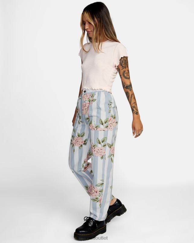 Clothing V84B1721 cloud RVCA Women Scrunchie High Waist Pants