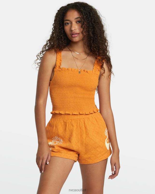 Clothing V84B1113 tangerine RVCA Women Sawyer Woven Shorts