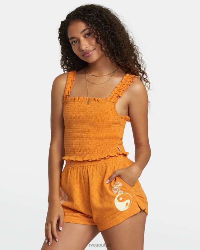 Clothing V84B1113 tangerine RVCA Women Sawyer Woven Shorts