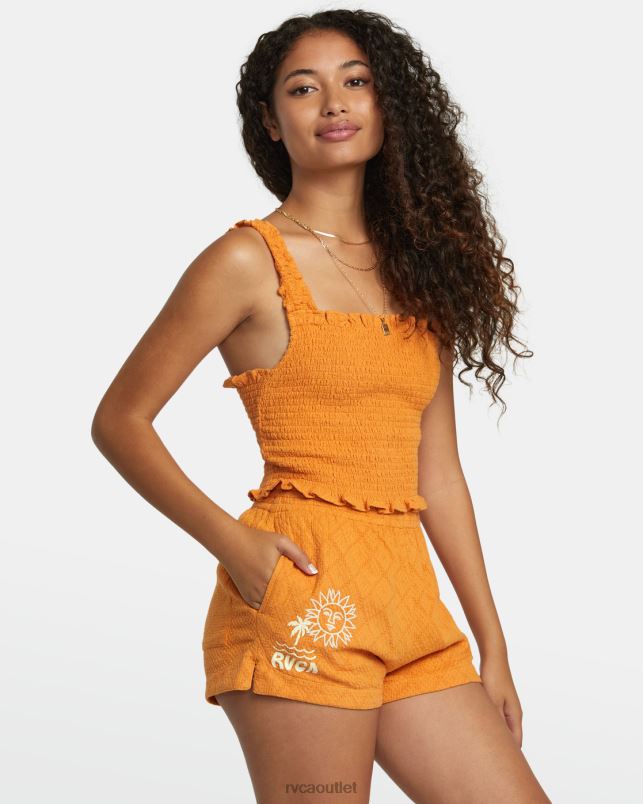 Clothing V84B1113 tangerine RVCA Women Sawyer Woven Shorts