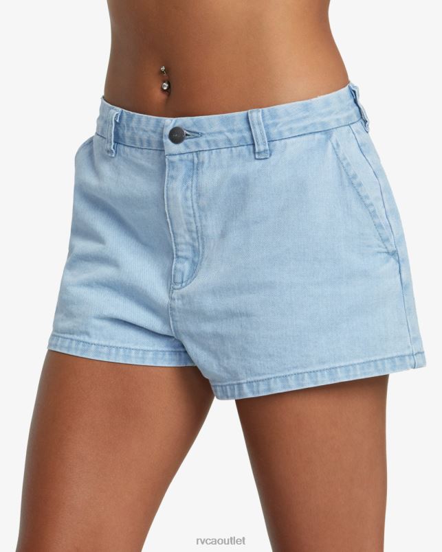 Clothing V84B1185 light vintage wash RVCA Women Weekend Denim Shorts