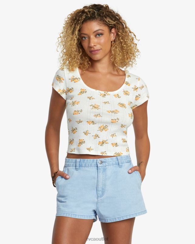 Clothing V84B1185 light vintage wash RVCA Women Weekend Denim Shorts