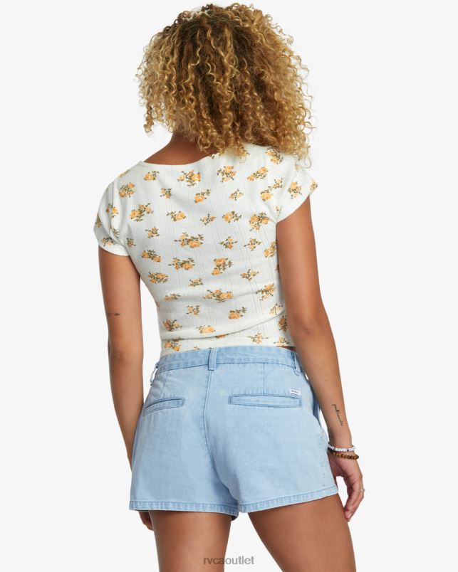 Clothing V84B1185 light vintage wash RVCA Women Weekend Denim Shorts