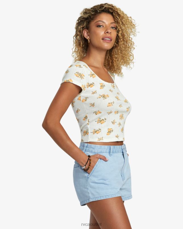 Clothing V84B1185 light vintage wash RVCA Women Weekend Denim Shorts