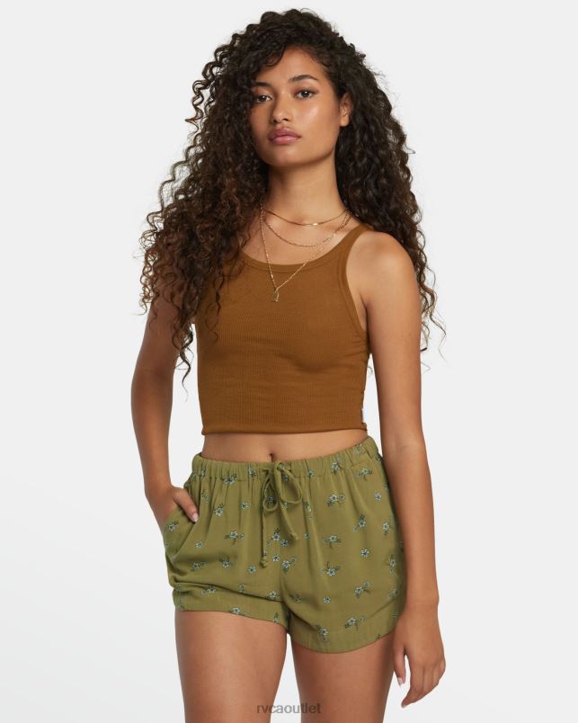 Clothing V84B1222 aloe RVCA Women New Yume Drawcord Shorts