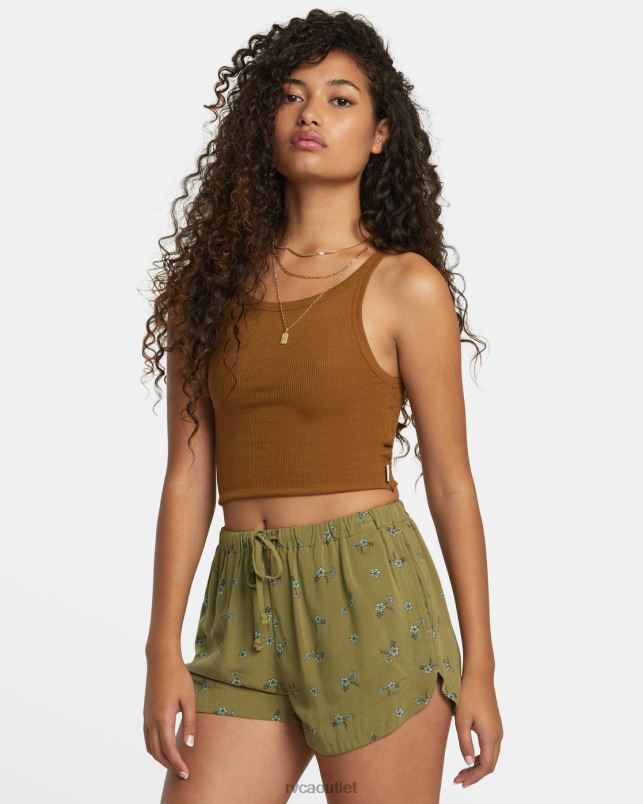 Clothing V84B1222 aloe RVCA Women New Yume Drawcord Shorts