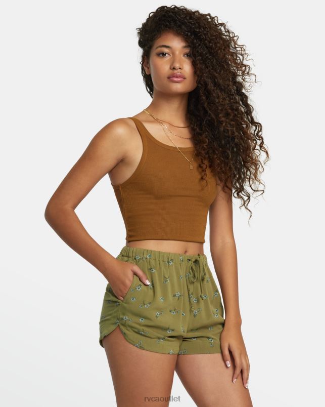 Clothing V84B1222 aloe RVCA Women New Yume Drawcord Shorts