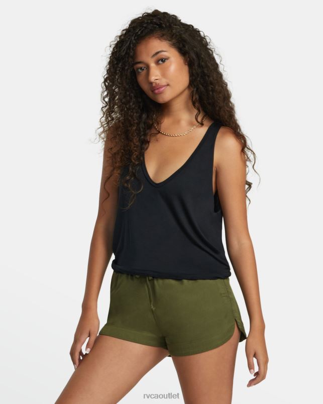 Clothing V84B1268 dark olive RVCA Women New Yume Drawcord Shorts