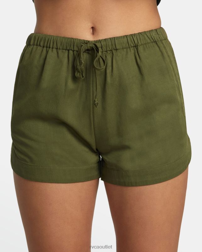 Clothing V84B1268 dark olive RVCA Women New Yume Drawcord Shorts