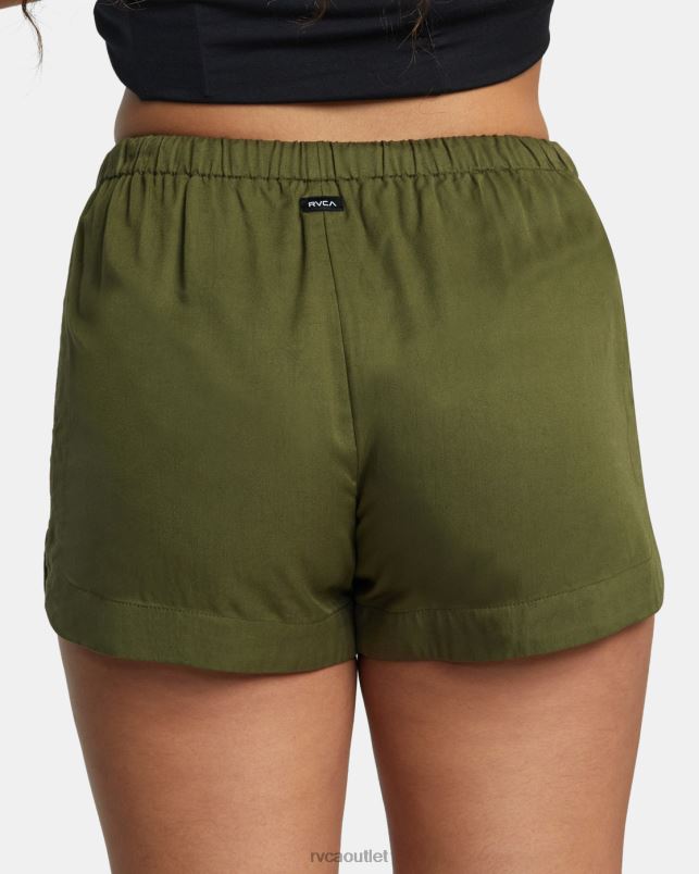 Clothing V84B1268 dark olive RVCA Women New Yume Drawcord Shorts