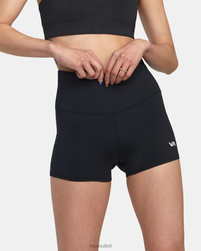 Clothing V84B1278 black RVCA Women Shorty Workout Shorts
