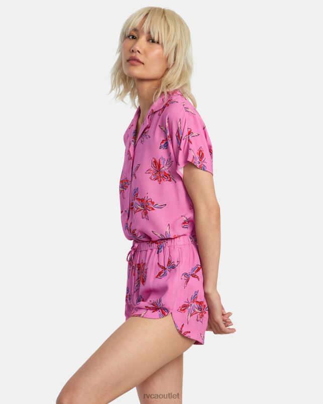 Clothing V84B1371 cyclamen RVCA Women New Yume Eco Viscose Shorts