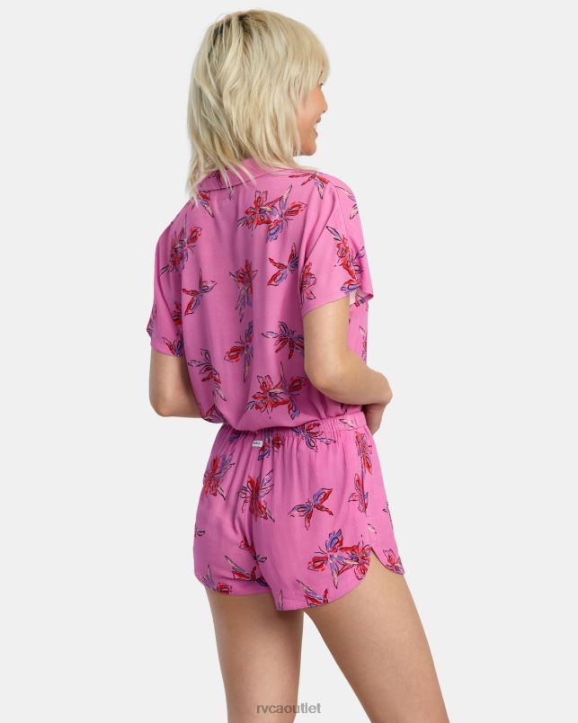Clothing V84B1371 cyclamen RVCA Women New Yume Eco Viscose Shorts