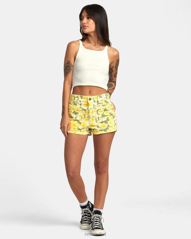 Clothing V84B1402 fern RVCA Women Belle Corduroy Shorts