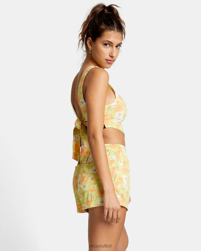 Clothing V84B1464 limeade RVCA Women Sawyer Woven Shorts