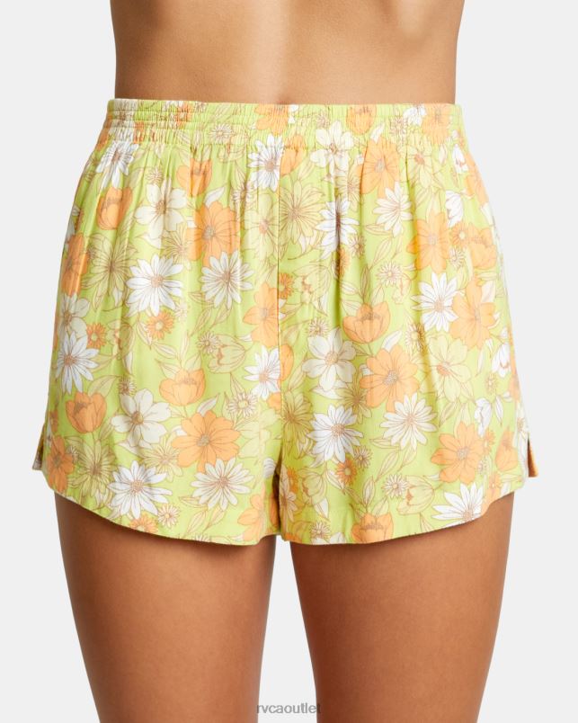 Clothing V84B1464 limeade RVCA Women Sawyer Woven Shorts
