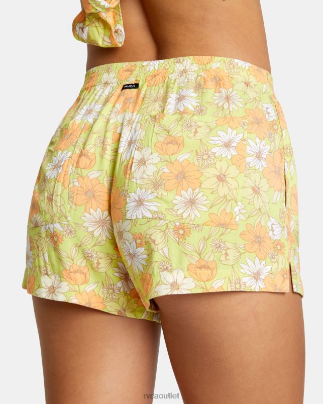 Clothing V84B1464 limeade RVCA Women Sawyer Woven Shorts