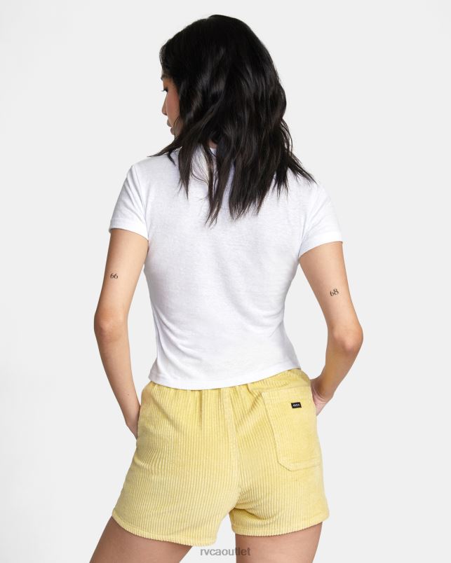 Clothing V84B1491 mellow yellow RVCA Women Daylight Corduroy Shorts