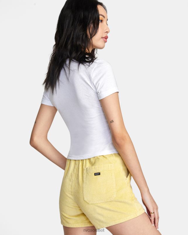 Clothing V84B1491 mellow yellow RVCA Women Daylight Corduroy Shorts